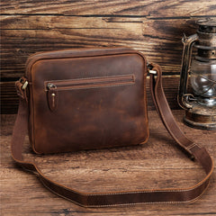 Vintage Coffee Leather Mens Side Bag Messenger BAG Small School Courier Bag FOR MEN