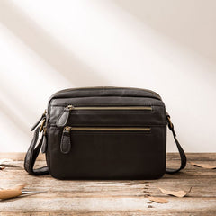 Small Cool Leather Mens Messenger Bags Shoulder Bag  for Men - iwalletsmen