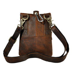 Leather Belt Pouch Mens Small Cases Waist Bag Hip Pack Belt Bag Fanny Pack Bumbag for Men