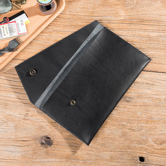 Handmade Leather Mens Clutch Cool Slim Wallet Envelope Clutch Wallet for Men