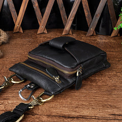 Leather Belt Pouch Mens Small Cases Waist Bag Hip Pack Belt Bag Fanny Pack Bumbag for Men