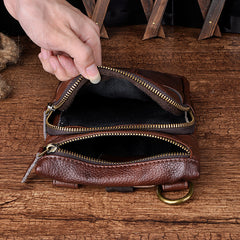 Leather Belt Pouch Mens Small Cases Waist Bag Hip Pack Belt Bag Fanny Pack Bumbag for Men