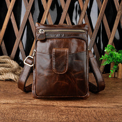 Leather Belt Pouch Mens Small Cases Waist Bag Hip Pack Belt Bag Fanny Pack Bumbag for Men