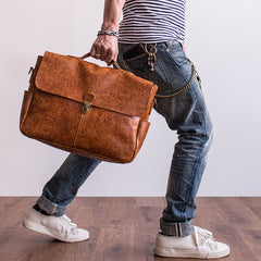 Genuine Leather Mens Cool Messenger Bag Work Bag Satchel Bag Briefcase Bag for men - iwalletsmen