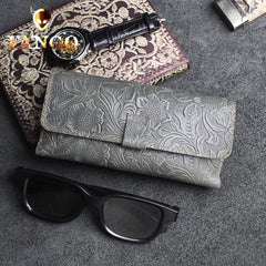 Handmade Floral Mens Womens Leather Glasses Case Glasses Box Glasses Holder Eyeglass Case