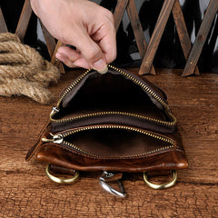 Leather Belt Pouch Mens Small Cases Waist Bag Hip Pack Belt Bag Fanny Pack Bumbag for Men