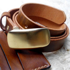 Handmade Leather Brown Mens Belt Leather Belt for Men - iwalletsmen