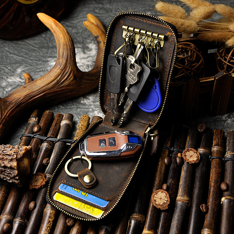Handmade Leather Mens Cool Key Wallet Car Key Holder Car Key Case for –  iwalletsmen