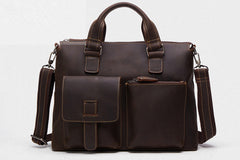 Handmade Leather Mens Cool Messenger Bag Work Bag Satchel Bag Briefcase Bag for men