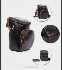 Leather Belt Pouch Mens Small Cases Waist Bag Hip Pack Belt Bag Fanny Pack Bumbag for Men