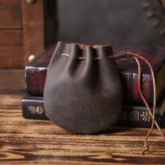 MINI Leather Drawstring Coin Pouch Medieval Pouch Medieval Coin Pouch Renaissance Costume Accessories LARP - iwalletsmen