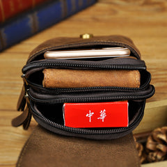 Leather Belt Pouch Mens Small Cases Waist Bag Hip Pack Belt Bag Fanny Pack Bumbag for Men