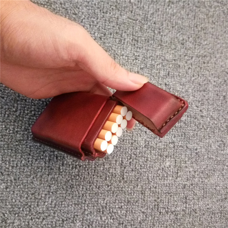 Cool Leather Mens 10pcs Cigarette Holder Case Vintage Custom Cigarette –  iwalletsmen