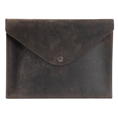 Handmade Leather Mens Clutch Cool Slim Wallet Envelope Clutch Wristlet Wallet for Men