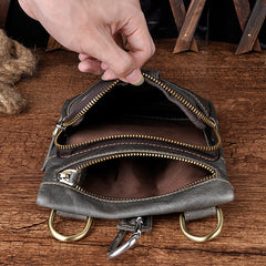 Leather Belt Pouch Mens Small Cases Waist Bag Hip Pack Belt Bag Fanny Pack Bumbag for Men