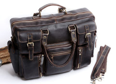 Genuine Leather Mens Cool Weekender Bag Travel Bag Duffle Bags Briefcase Messenger Bag for men