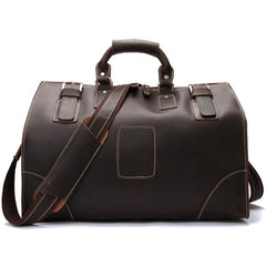 Vintage Leather Mens Large Weekender Bag Travel Bag Duffle Bag - iwalletsmen