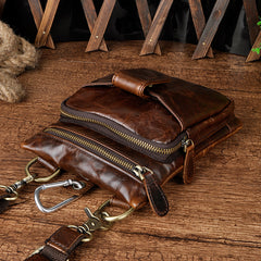 Leather Belt Pouch Mens Small Cases Waist Bag Hip Pack Belt Bag Fanny Pack Bumbag for Men