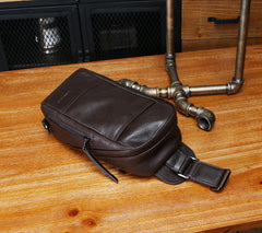 Leather Mens Sling Bag Sling Shoulder Bag Sling Backpack for men - iwalletsmen