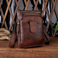 Leather Belt Pouch Mens Small Cases Waist Bag Hip Pack Belt Bag Fanny Pack Bumbag for Men