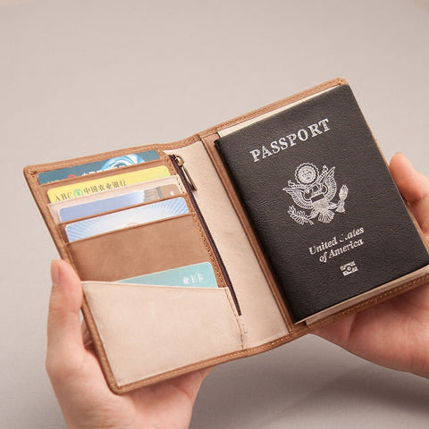 Slim Leather Passport Wallet