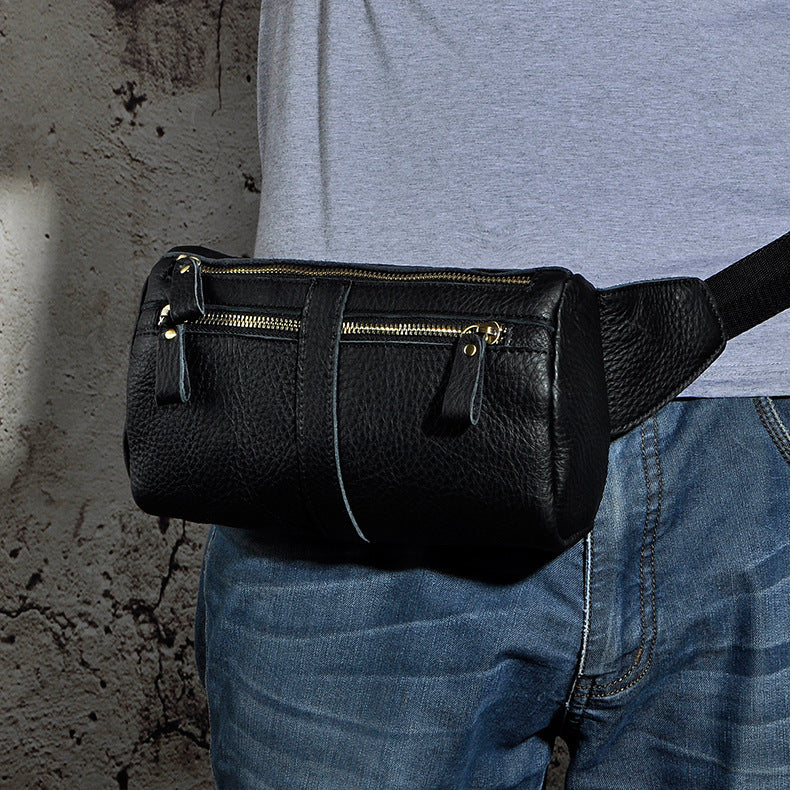 Vintage Leather Fanny Pack Mens Waist Bag Hip Pack Belt Bag Bumbag for –  iwalletsmen