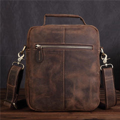 Vintage Leather Small Messenger Bag Shoulder Bag Handbag For Men - iwalletsmen