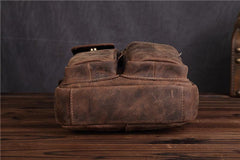 Vintage Leather Small Messenger Bag Shoulder Bag Handbag For Men - iwalletsmen